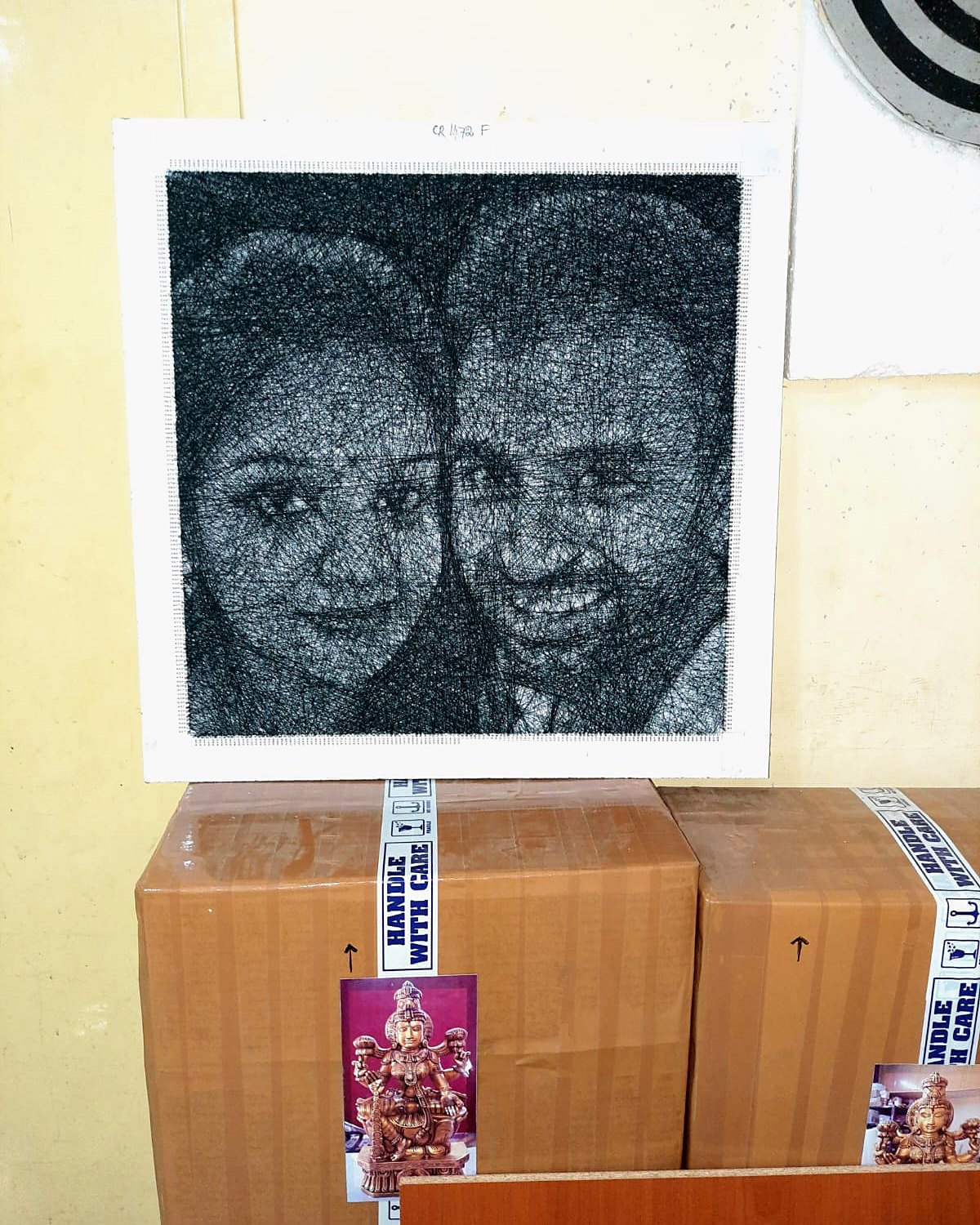 Couple thread portrait ready to ship